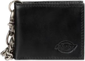 Dickies Men's Slim Everyday Leather Bifold Chain Wallet