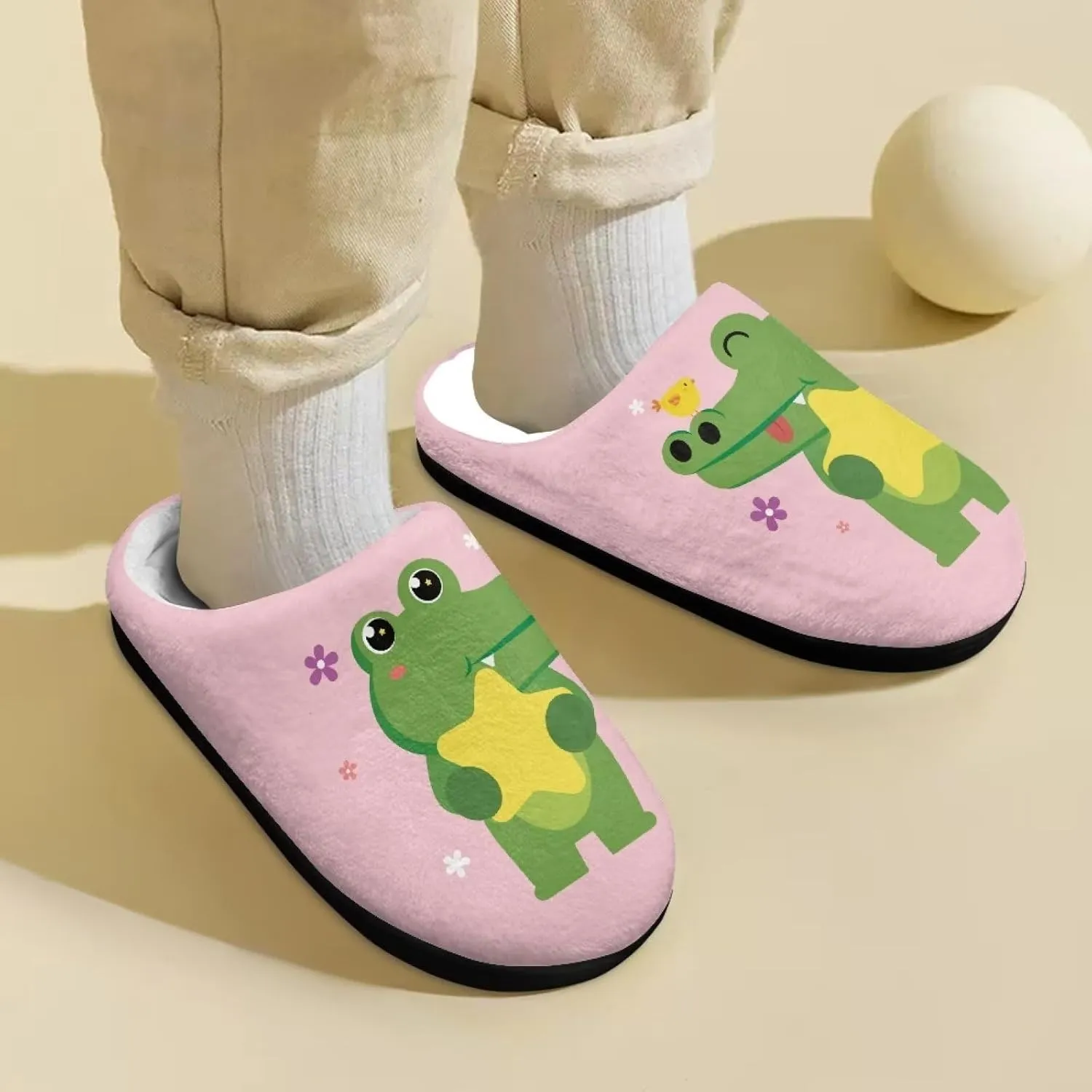 DISNIMO Kids Slippers Household Anti-Slip Indoor Outdoor Home Bedroom Slippers for Girls and Boys 9-14.5