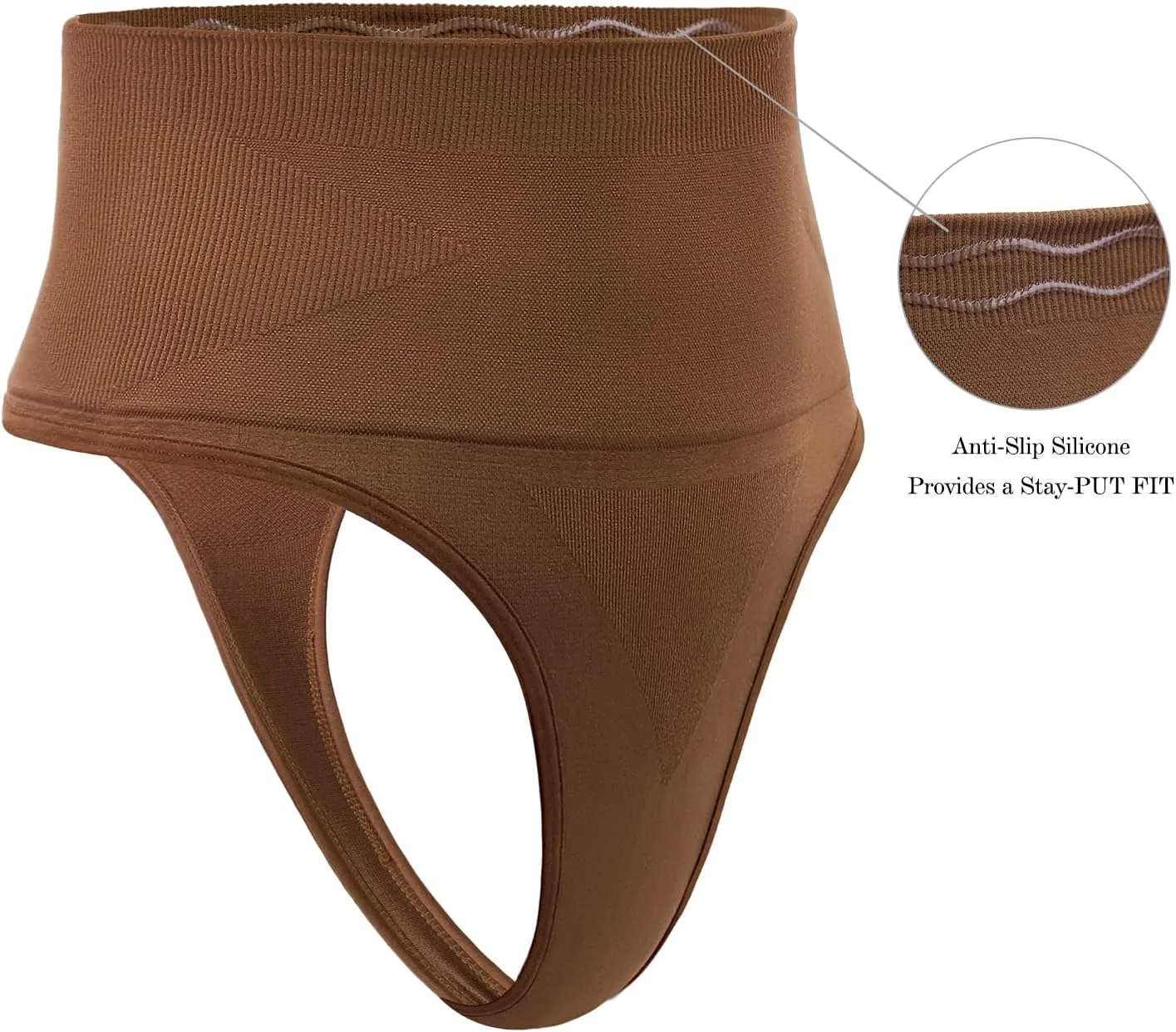 DREAM SLIM Women's Mid-Waist Seamless Tummy Control Thong Shapewear Panties Girdle Underwear