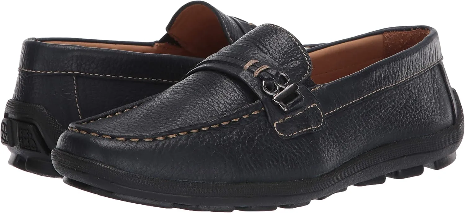 Driver Club USA Kids Boys/Girls Leather Driving Loafer with Rope Anchor Detail