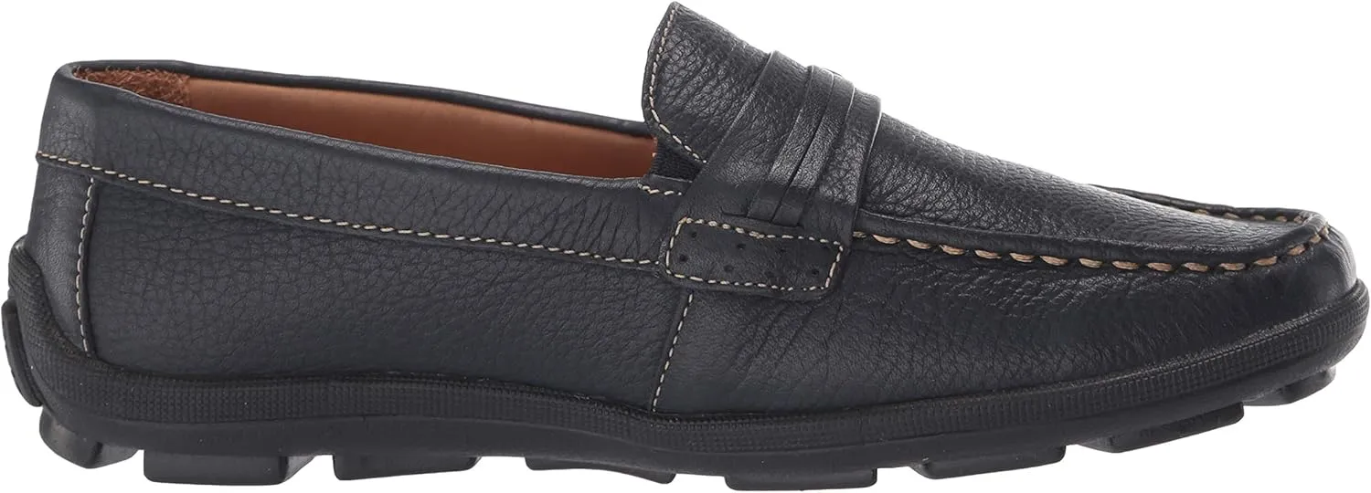 Driver Club USA Kids Boys/Girls Leather Driving Loafer with Rope Anchor Detail