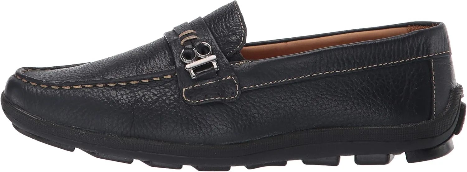 Driver Club USA Kids Boys/Girls Leather Driving Loafer with Rope Anchor Detail