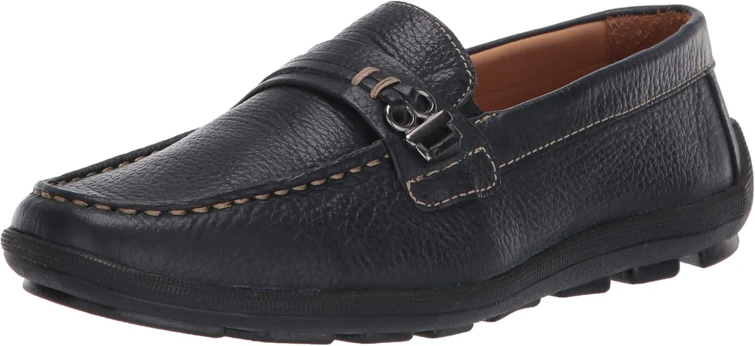Driver Club USA Kids Boys/Girls Leather Driving Loafer with Rope Anchor Detail