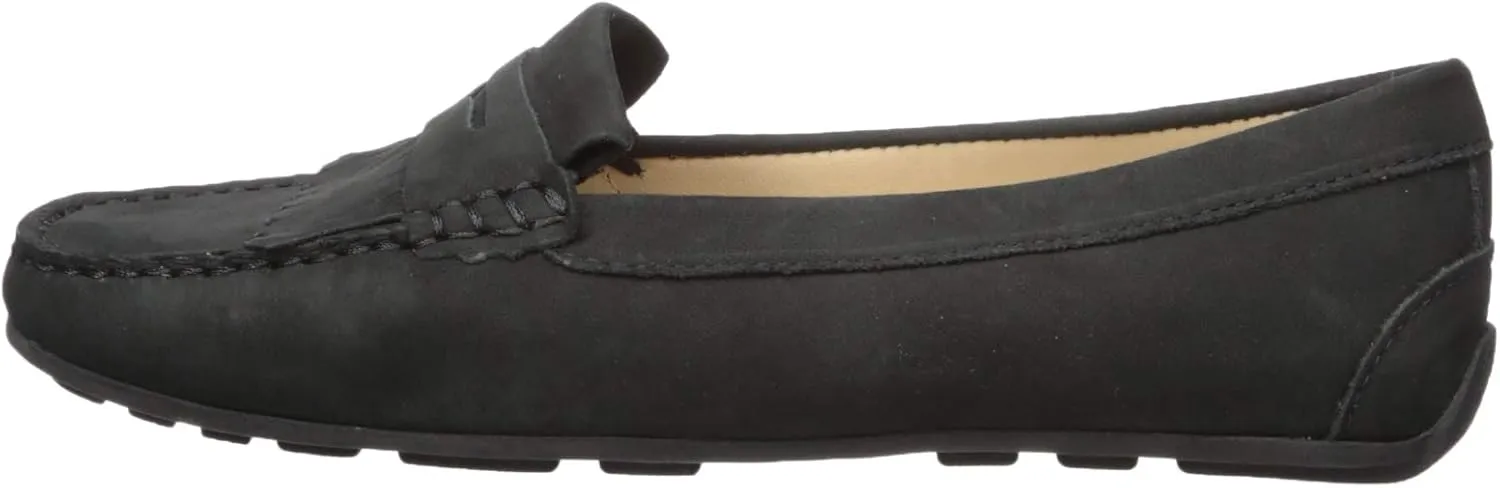 Driver Club USA Women's Leather Made in Brazil Kilt Detail Driver Moc Loafer