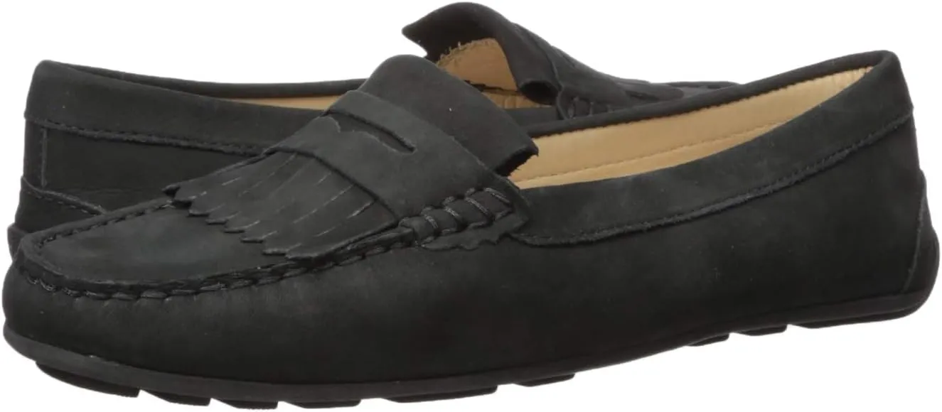 Driver Club USA Women's Leather Made in Brazil Kilt Detail Driver Moc Loafer