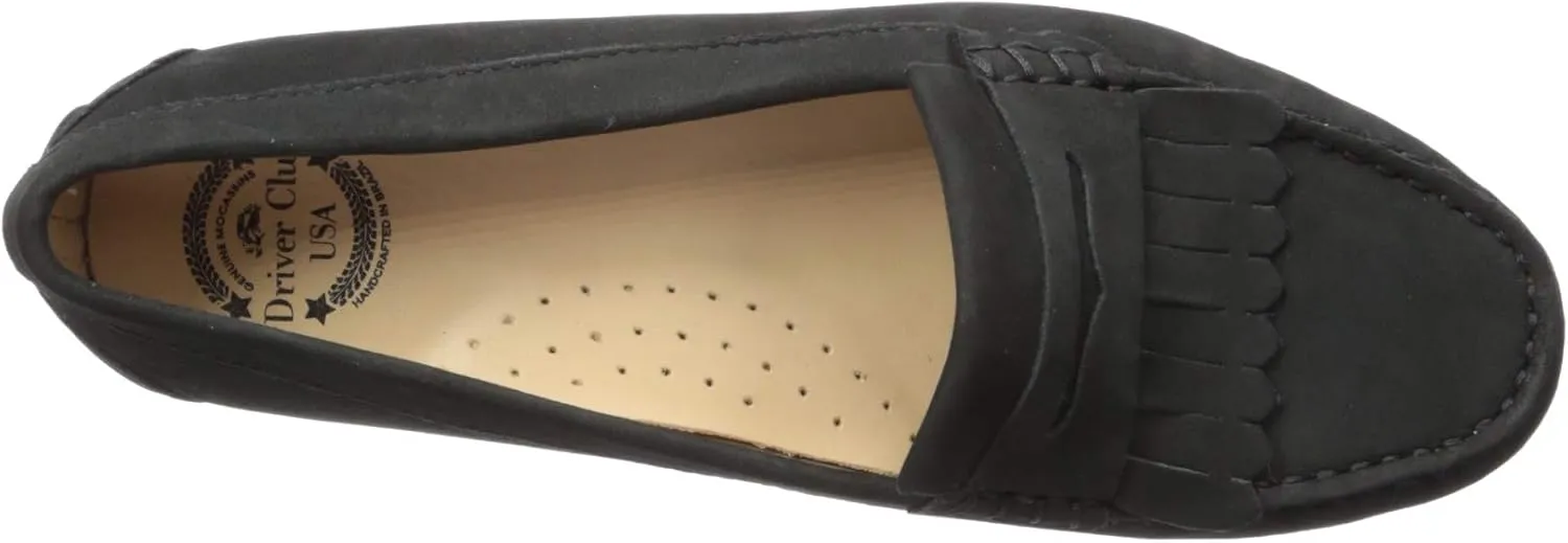Driver Club USA Women's Leather Made in Brazil Kilt Detail Driver Moc Loafer