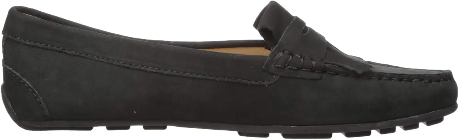 Driver Club USA Women's Leather Made in Brazil Kilt Detail Driver Moc Loafer