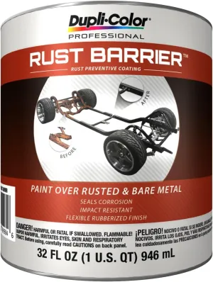 Dupli-Color ERBQ10000 Professional Rust Barrier, Flat, Black, 1 Quart.