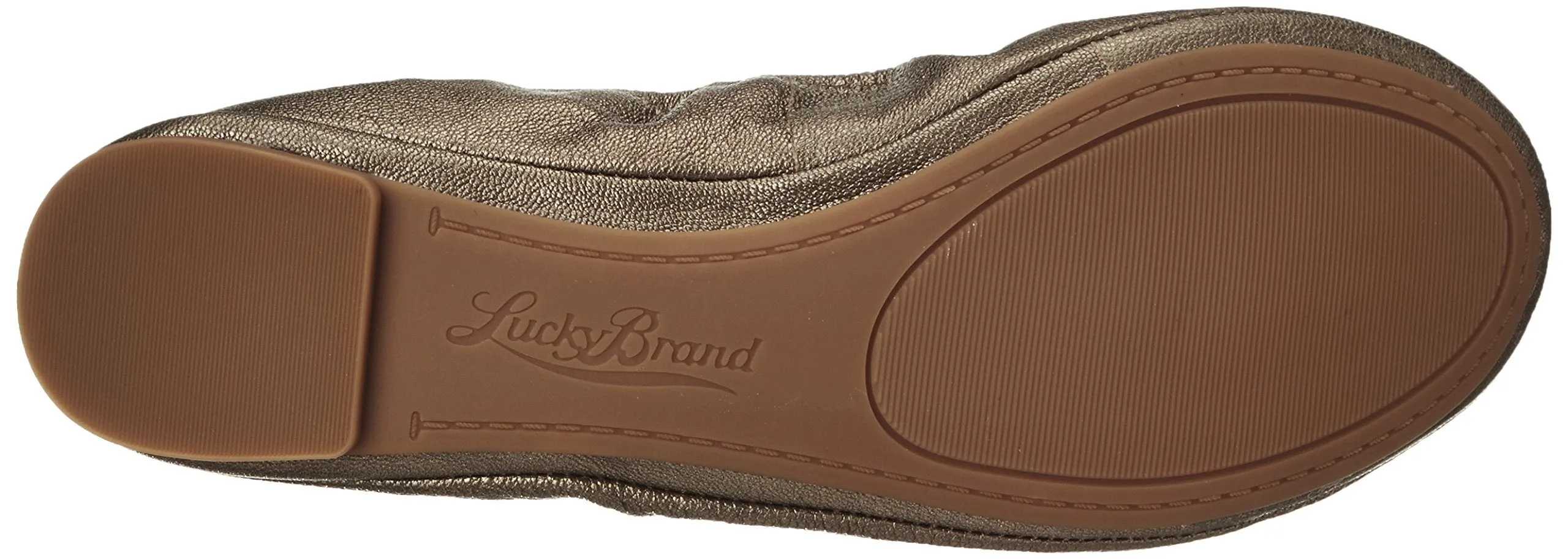 Durable Rounded Ballet Brand Classic Highly recommended Pewter Wide On Toe Leather Slip Shoes Lucky Flat Emmie