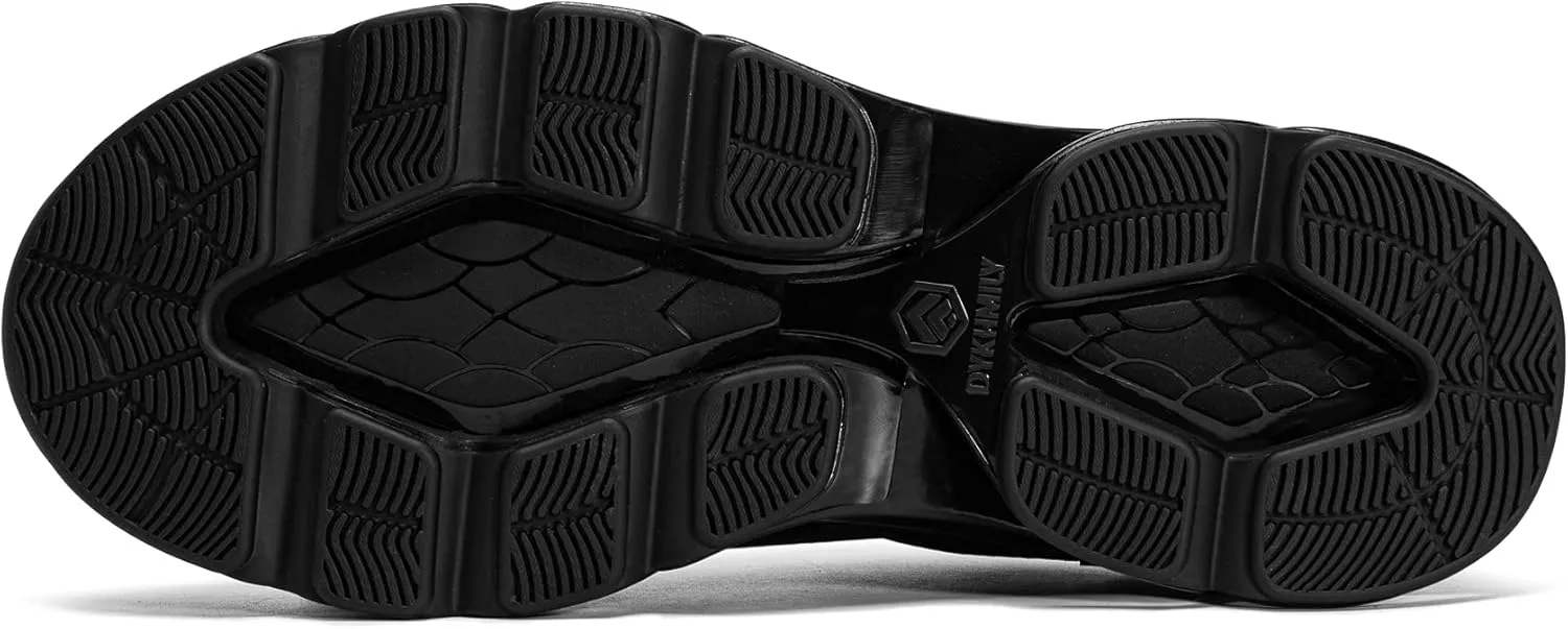 DYKHMILY Steel Toe Wide Sneakers for Women Lightweight Safety Shoes Breathable Slip on Work Shoe