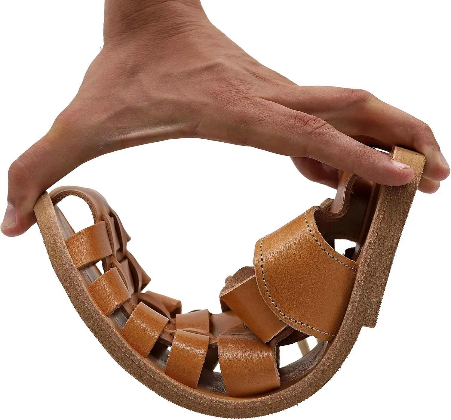 Emmanuela Greek Leather Split Toe Sandals for Men, Quality Handmade Men's Sandals with adjustable Buckle Strap, Mens Strappy Summer Shoes