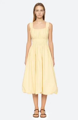 Emmet Bubble Midi Dress - Butter