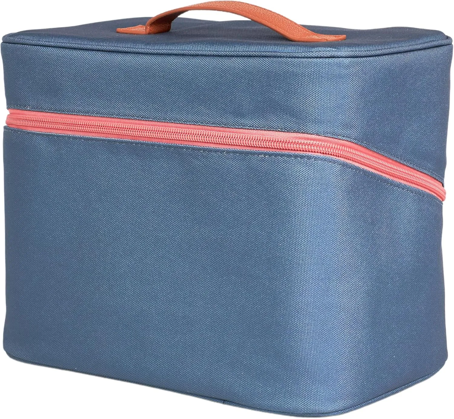 Erin Condren Medium Organizer Case, Stylish Sapphire Multi-Purpose Travel Case, Removable Dividers and Sturdy Vegan Leather Handle, Carry Toiletries, Makeup, Jewelry and More