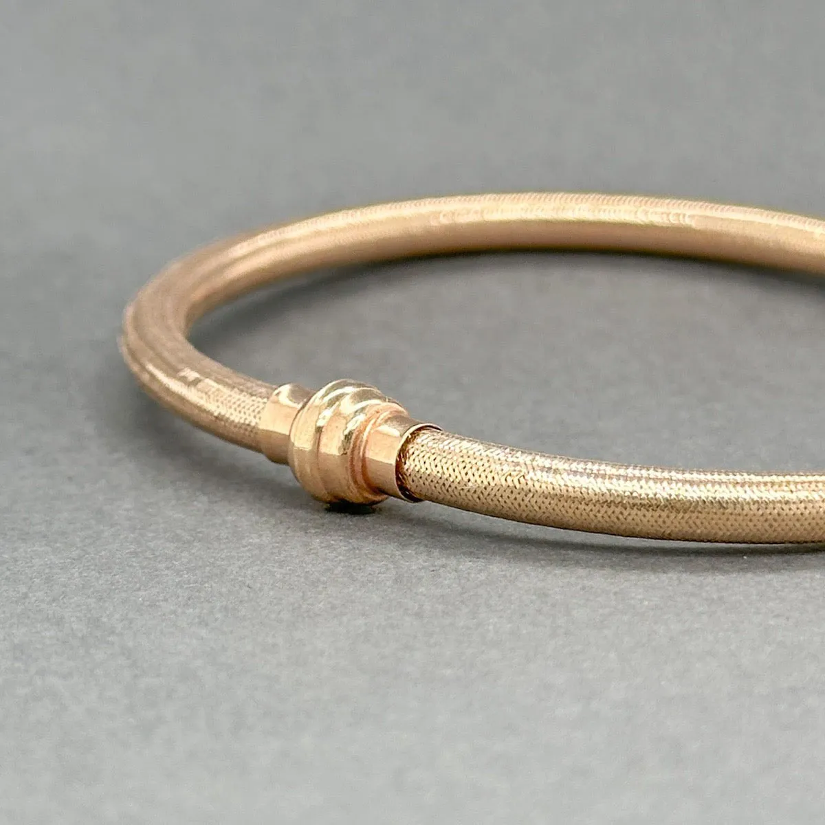 Estate 14K R Gold Silicone Bracelet