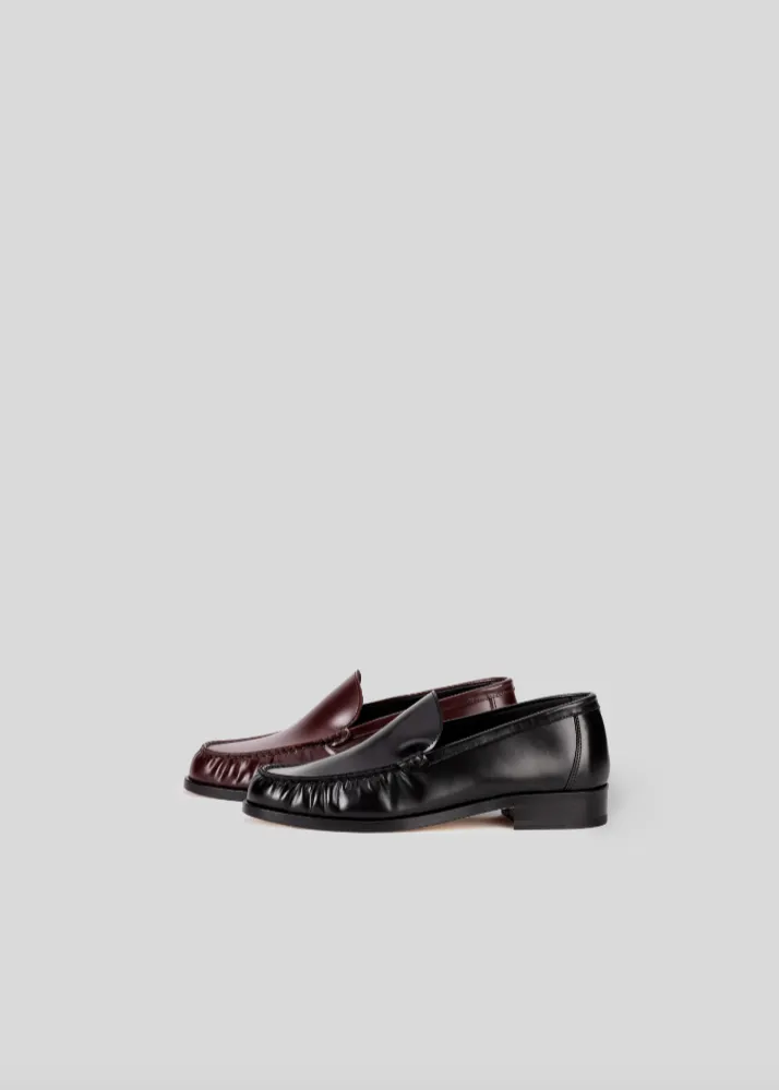 Exceptional value Last-minute opportunity in Leather, Loafer Bordeaux Ruched 67 Model Boxed
