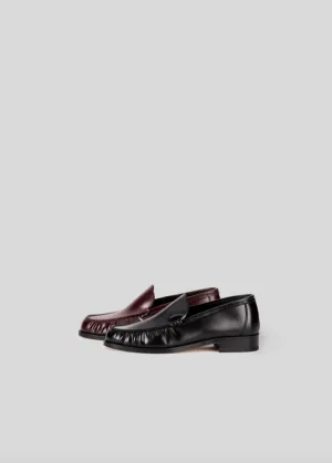 Exceptional value Last-minute opportunity in Leather, Loafer Bordeaux Ruched 67 Model Boxed
