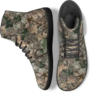 Fashion Print Womens Mens High Top Barefoot Sneakers Flat Shoes