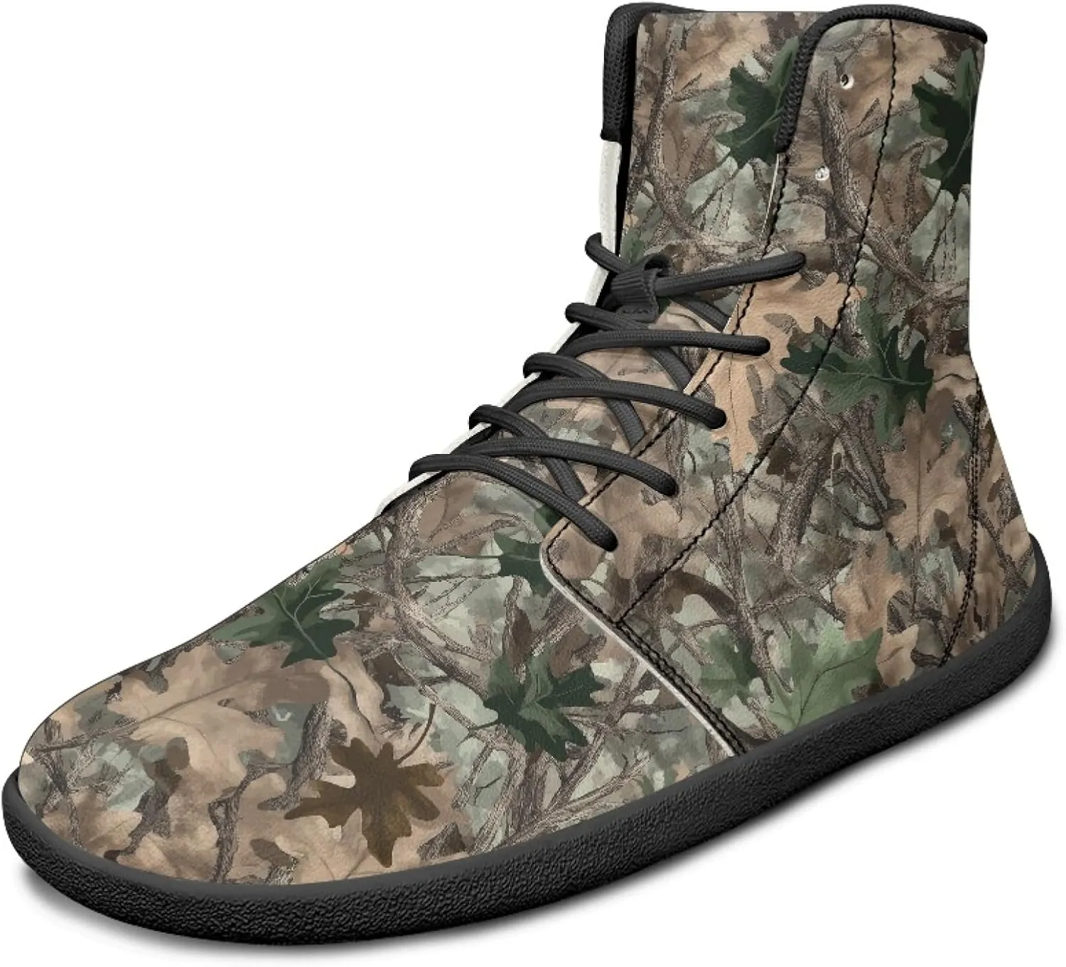 Fashion Print Womens Mens High Top Barefoot Sneakers Flat Shoes