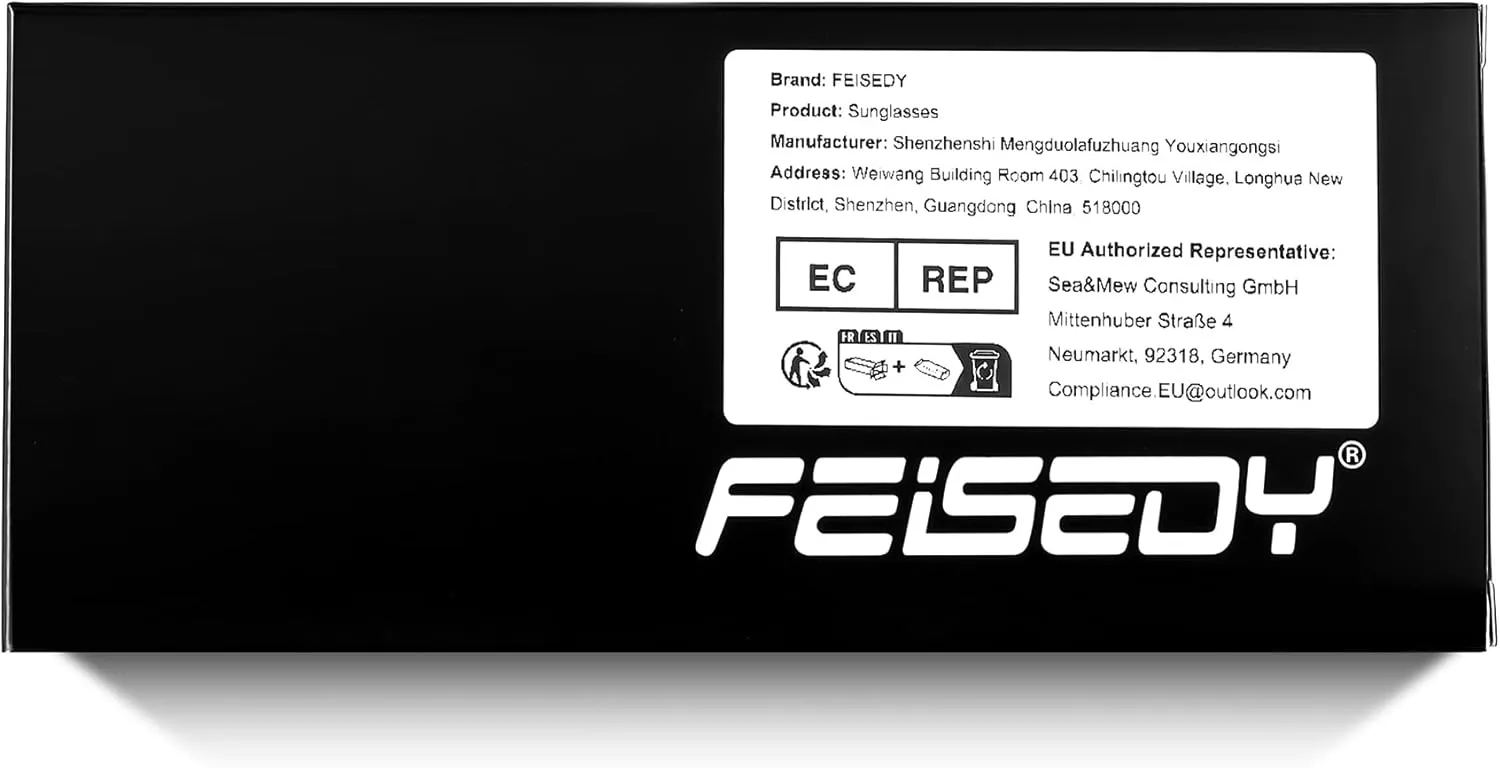 FEISEDY Men Sunglasses Polarized Oversized Square Flat Top Cycling Running Fishing Golf Hiking Sports B2990