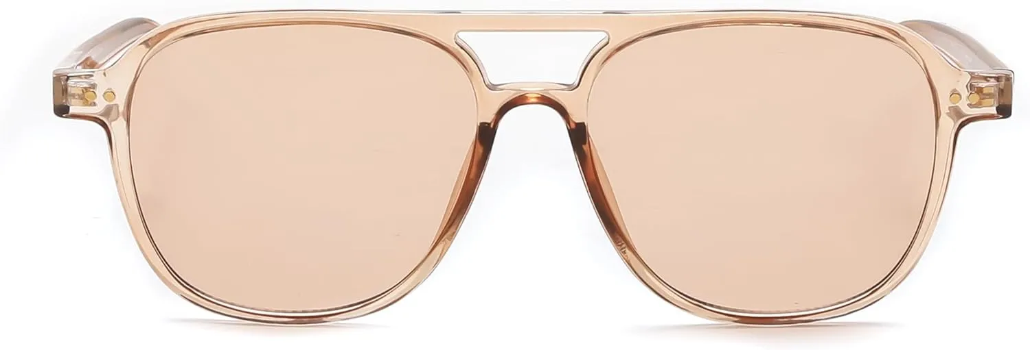 FEISEDY Vintage Square 70s Aviator Sunglasses Women Men Classic Trendy Acetate Frame UV400 Sun Glasses B0117