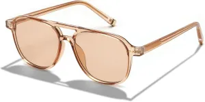 FEISEDY Vintage Square 70s Aviator Sunglasses Women Men Classic Trendy Acetate Frame UV400 Sun Glasses B0117