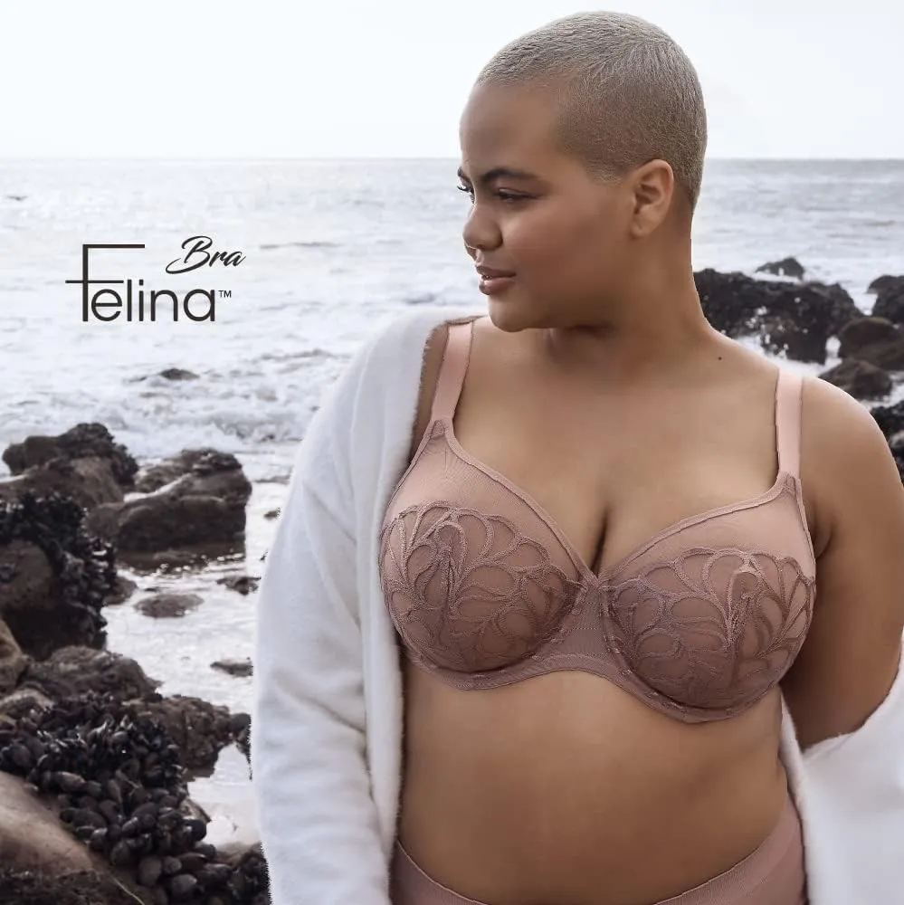 Felina Paramour Lotus Embroidered Unlined Bra | Ultra-Light