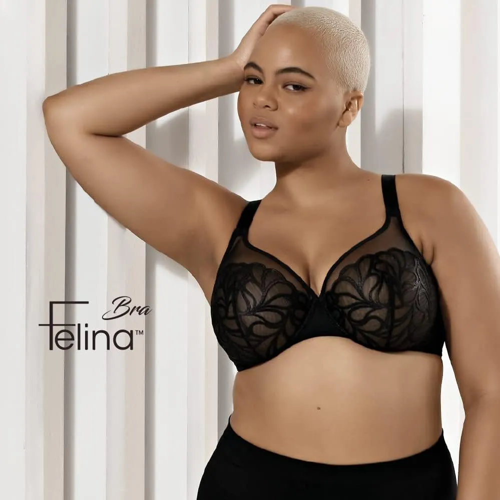 Felina Paramour Lotus Embroidered Unlined Bra | Ultra-Light