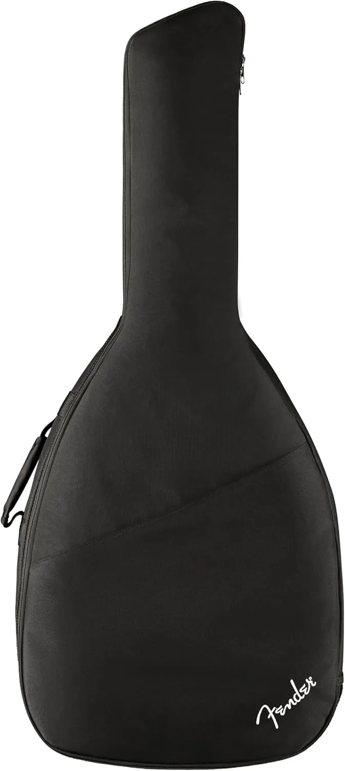 Fender Acoustic Guitar Gig Bag, Padded Guitar Case with a Comfortable Two-Piece Handle and Ergonomic Backpack Straps, Black