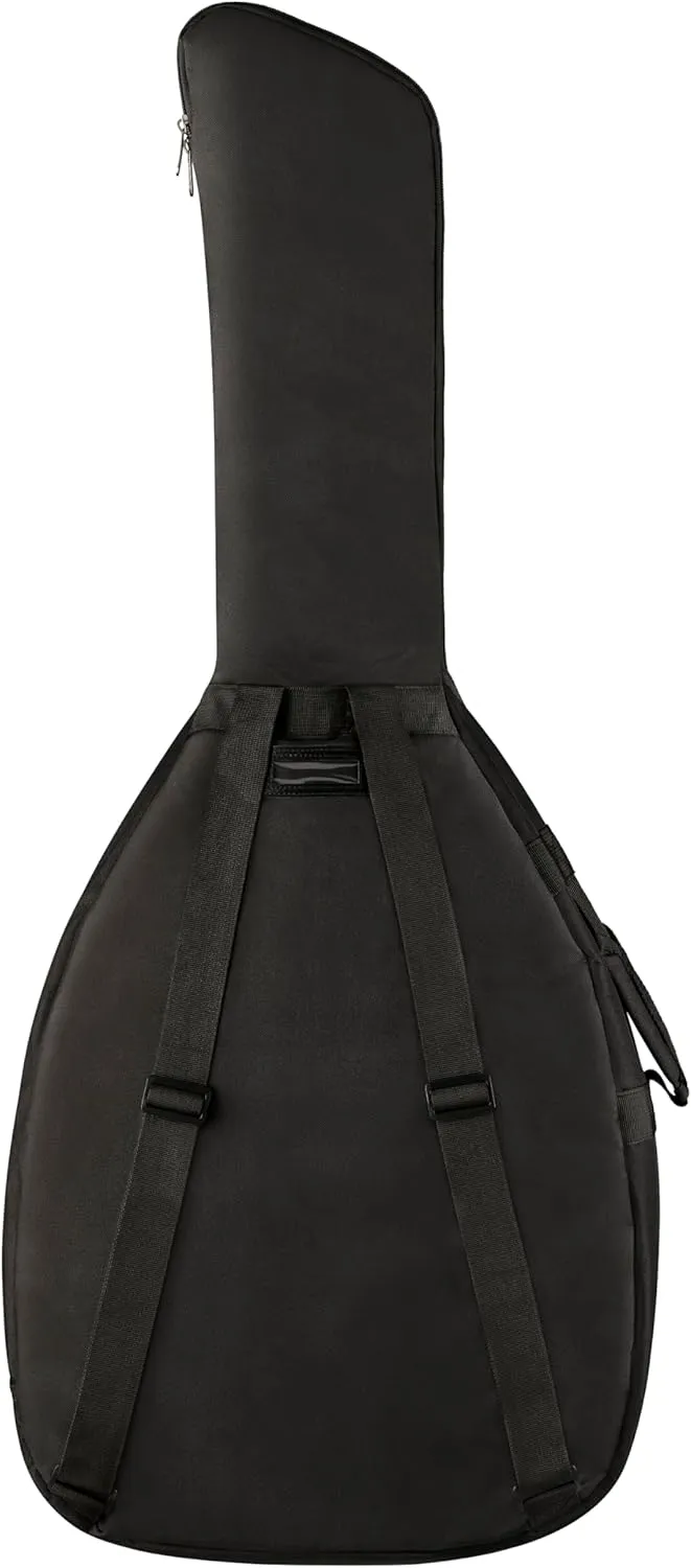Fender Acoustic Guitar Gig Bag, Padded Guitar Case with a Comfortable Two-Piece Handle and Ergonomic Backpack Straps, Black