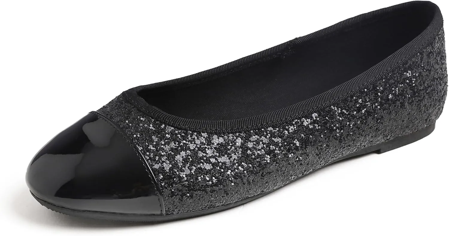 FEVERSOLE Women's Bow Tie Fashion Dress Slip On Shoes Round Toe Ballet Flat