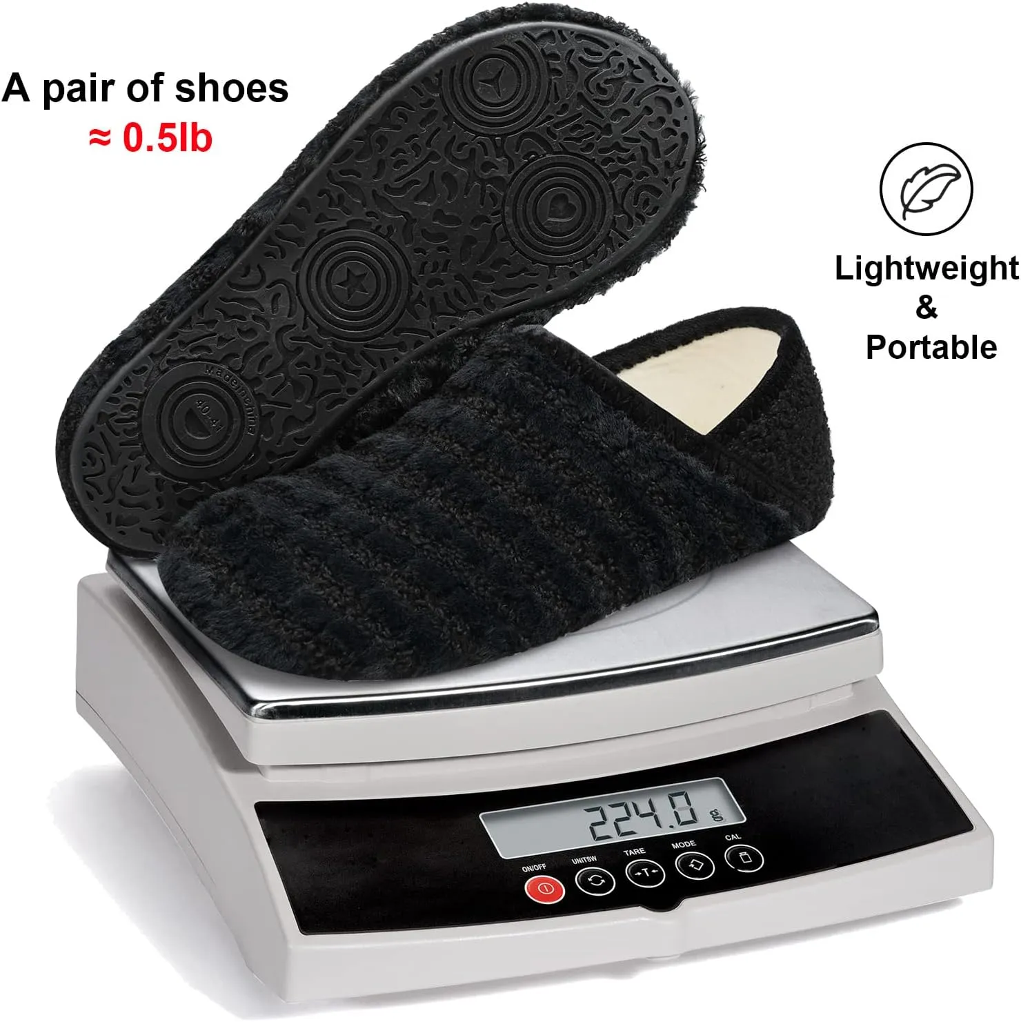 Fires Womens Mens Slippers with Rubber Sole Soft-Lightweight House Slipper Socks Around House Shoes Non Slip Indoor/Outdoor