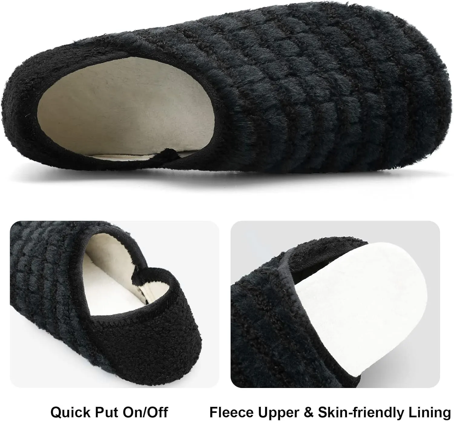 Fires Womens Mens Slippers with Rubber Sole Soft-Lightweight House Slipper Socks Around House Shoes Non Slip Indoor/Outdoor