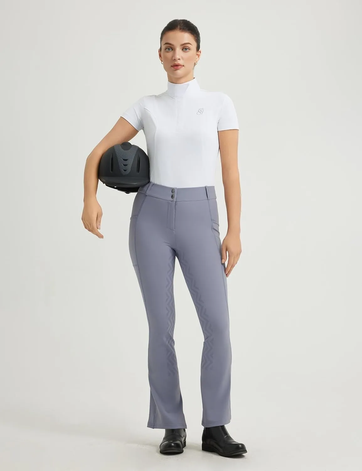 FitsT4 Sports Women's Bootcut Riding Breeches Full Seat Equestrian Pants Summer Riding Tights for Women