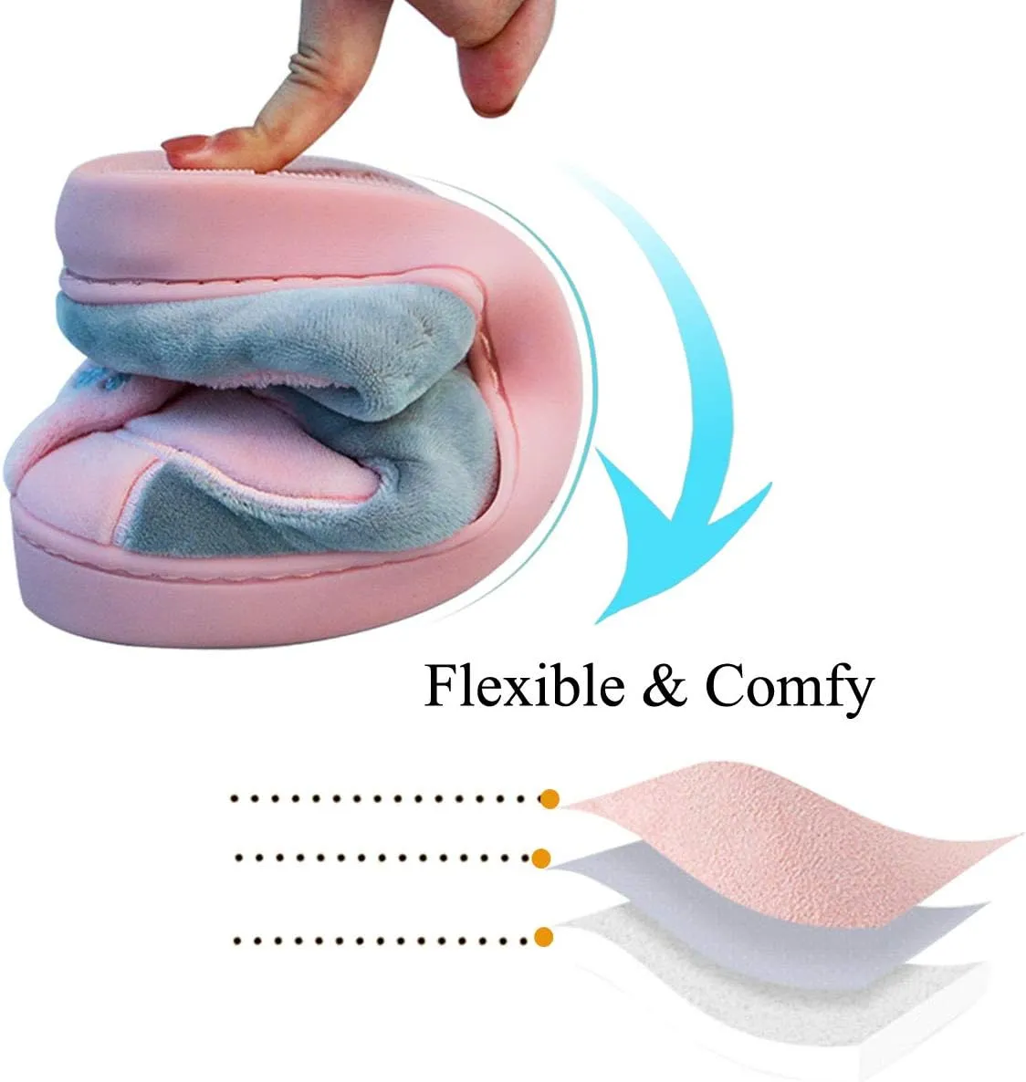 FJWYSANGU Womens & Mens Memory Foam Fuzzy Warm Slip On House Slippers - Cute Animal Slippers - Soft Plush Home Shoes - Indoor & Outdoor