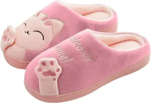 FJWYSANGU Womens & Mens Memory Foam Fuzzy Warm Slip On House Slippers - Cute Animal Slippers - Soft Plush Home Shoes - Indoor & Outdoor