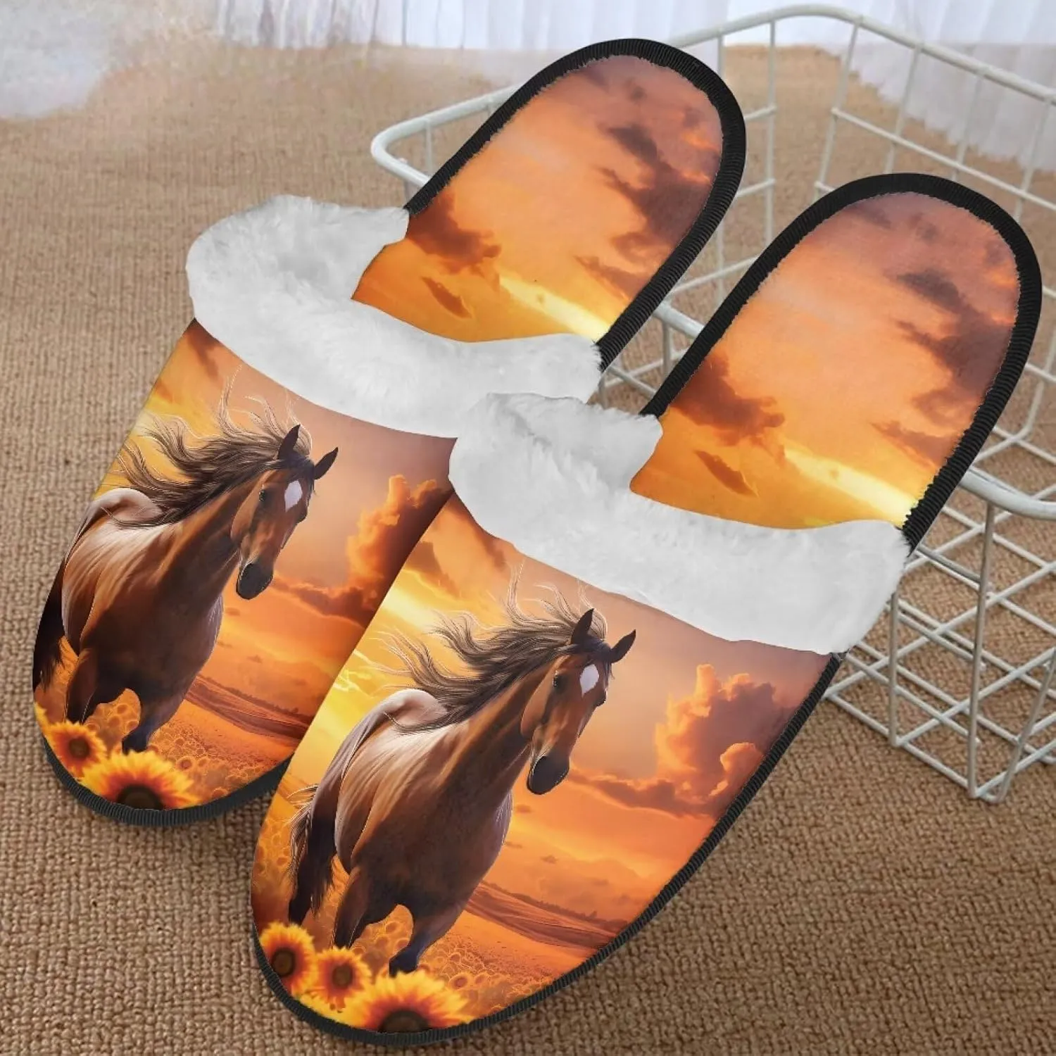 Flashideas House Slippers for Woman Fuzzy Keep Warm for Winter Indoor Soft Cushion Non-slip Fluffy Slides Slippers