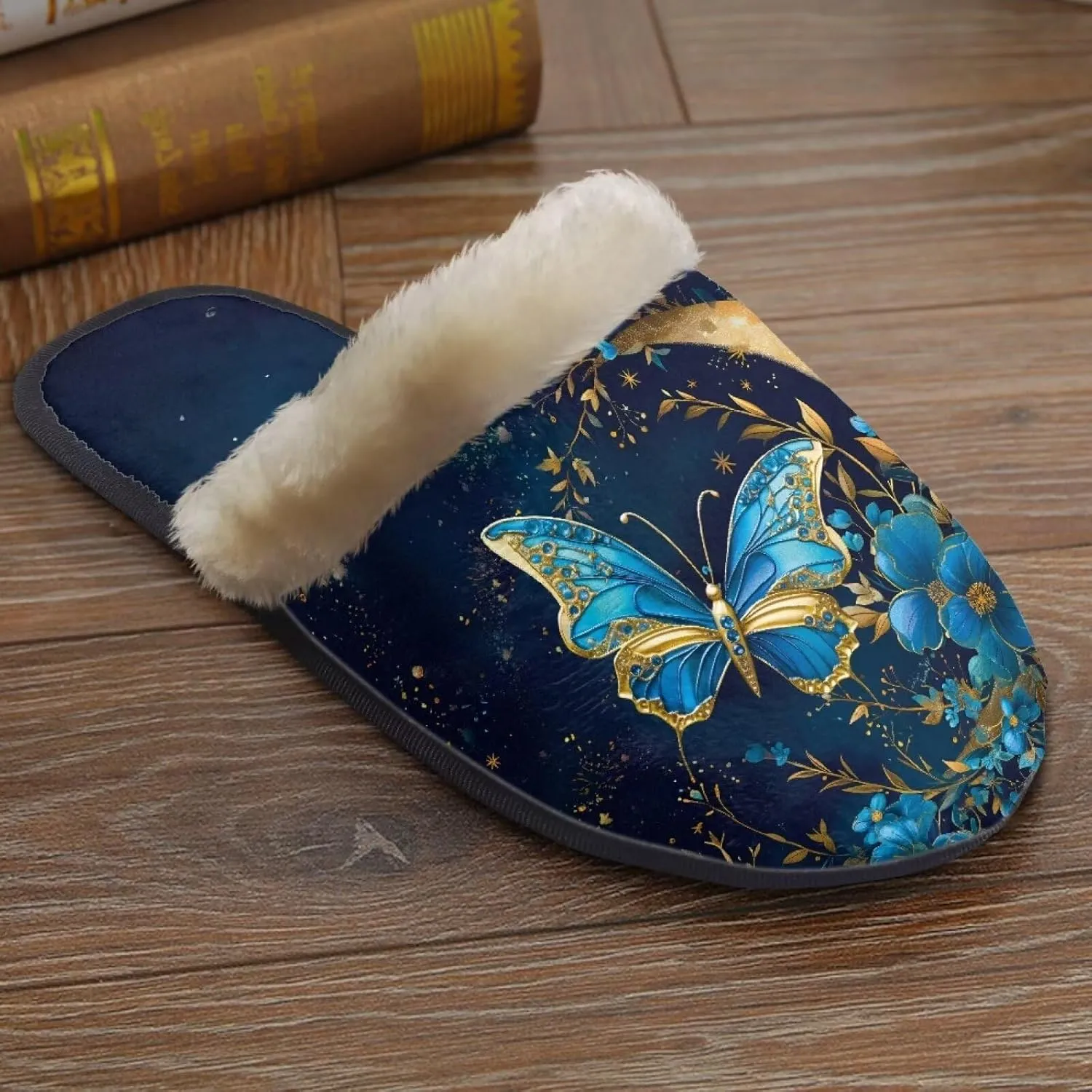 Flashideas House Slippers for Woman Fuzzy Keep Warm for Winter Indoor Soft Cushion Non-slip Fluffy Slides Slippers