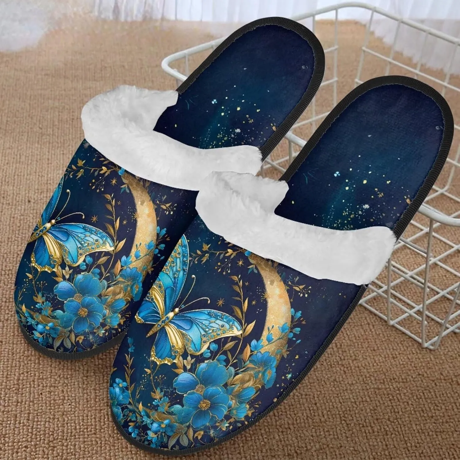 Flashideas House Slippers for Woman Fuzzy Keep Warm for Winter Indoor Soft Cushion Non-slip Fluffy Slides Slippers