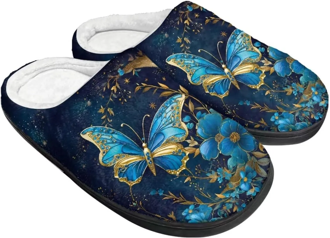 Flashideas Slippers for Women Men Soft Fluffy Warm Home Non-Slip Couple Style Casual Slippers