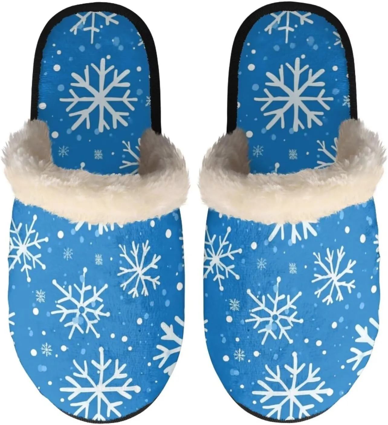Flashideas Slippers for Women Retro Soft Fuzzy Slippers Couple Casual Fluffy Slippers for Indoor and Outdoor