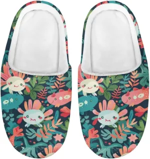 Flashideas Toddler Slippers Kids Fur Lined Warm Slip On Home Slippers Soft Plush Slippers
