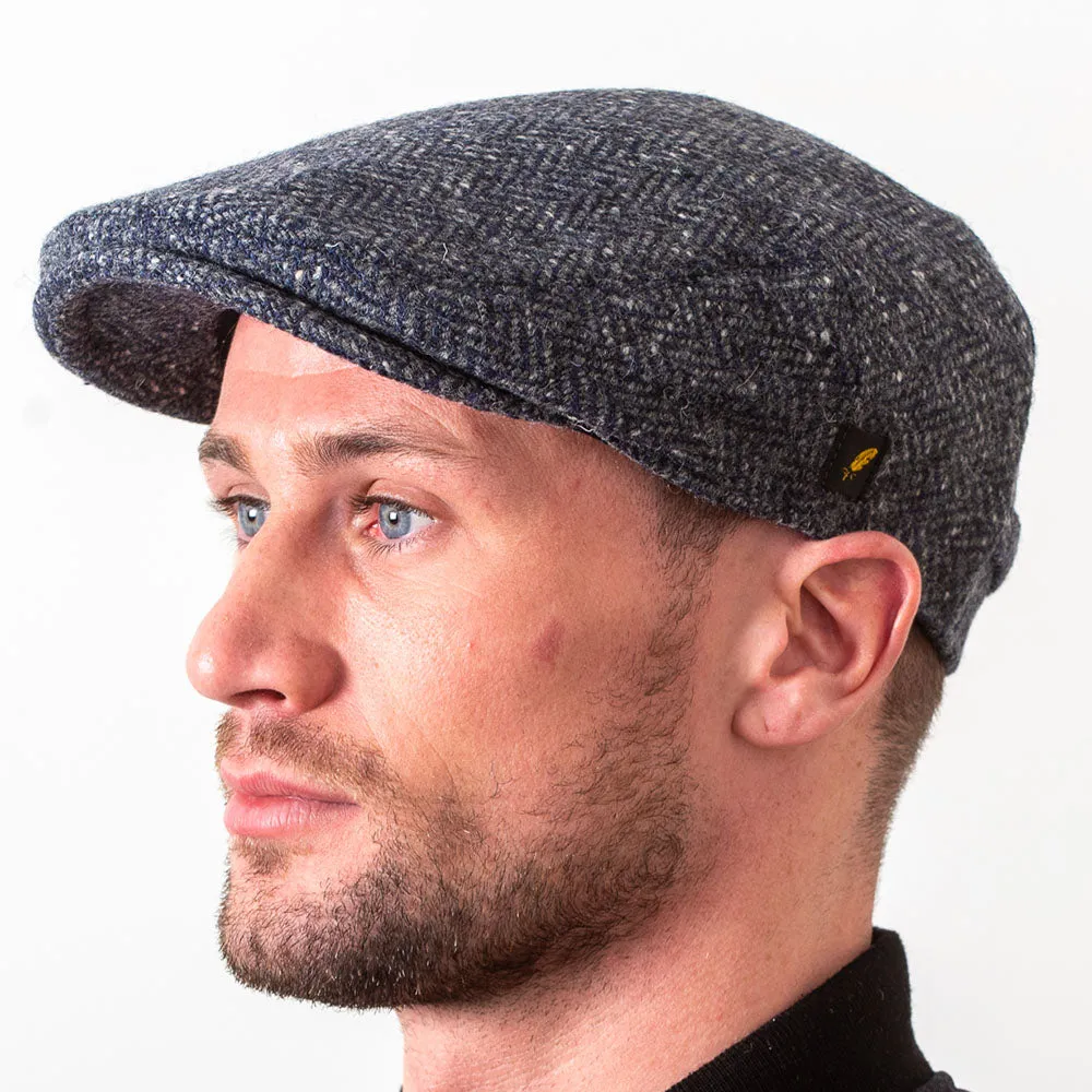 Flat Cap, Dubliner Denim Herringbone