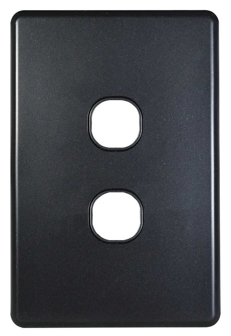 Flat Cat Slimline 2 Gang Grid And Plate Assembly