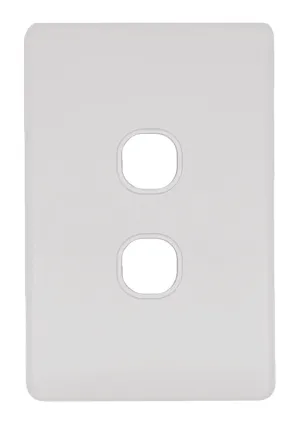 Flat Cat Slimline 2 Gang Grid And Plate Assembly