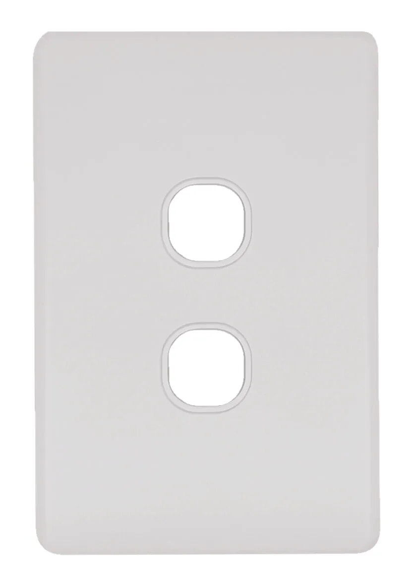 Flat Cat Slimline 2 Gang Grid And Plate Assembly