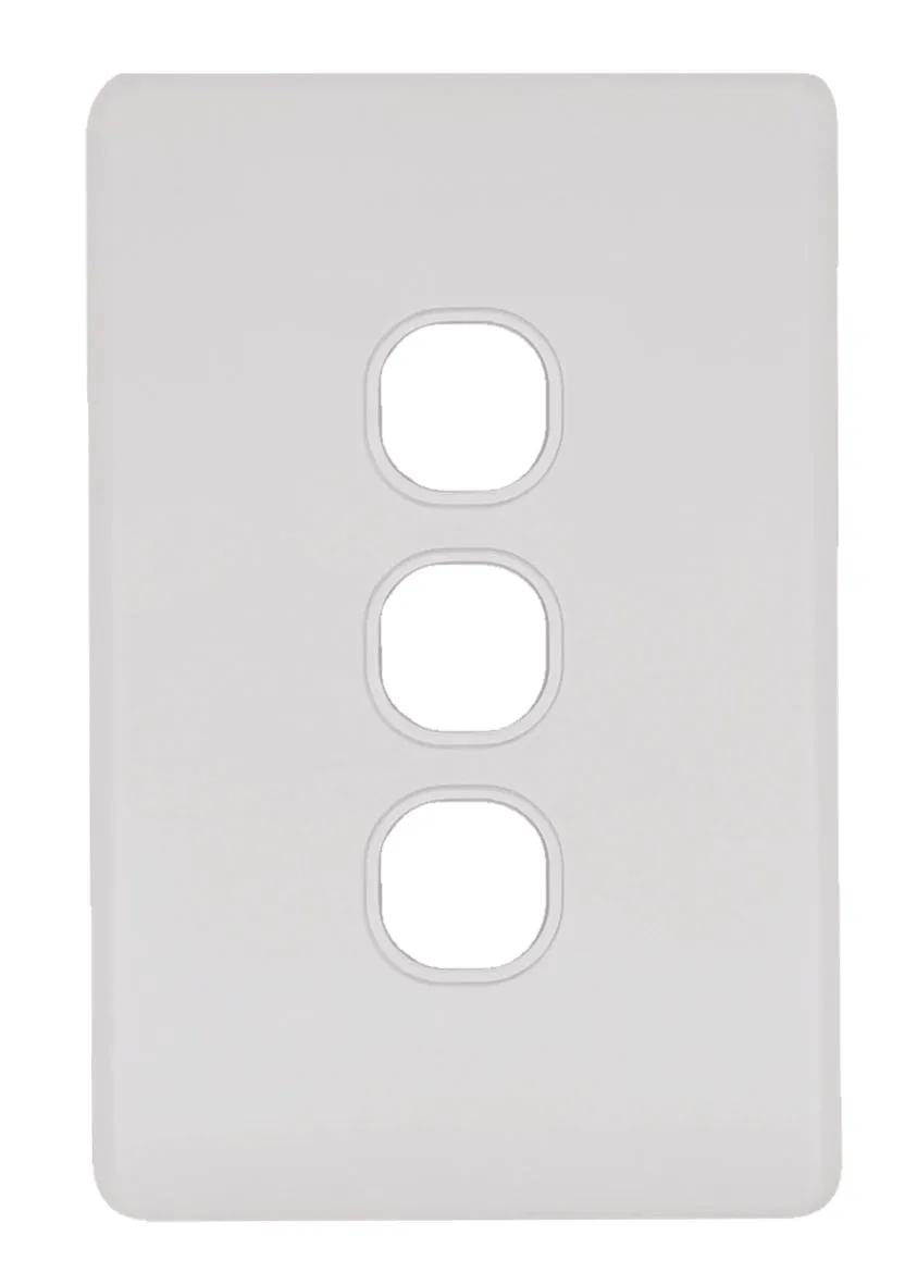 Flat Cat Slimline 3 Gang Grid And Plate Assembly