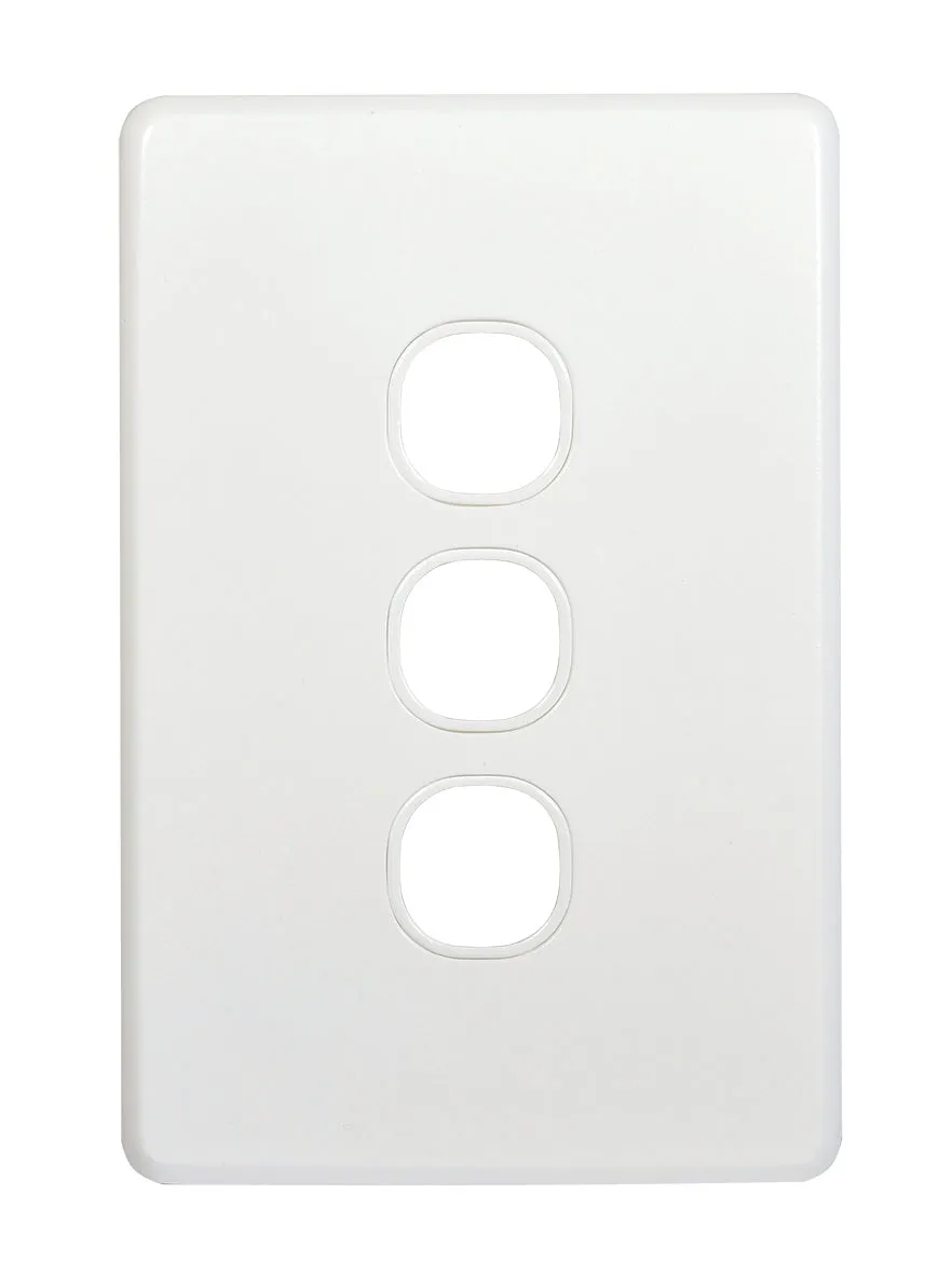 Flat Cat Slimline 3 Gang Grid And Plate Assembly