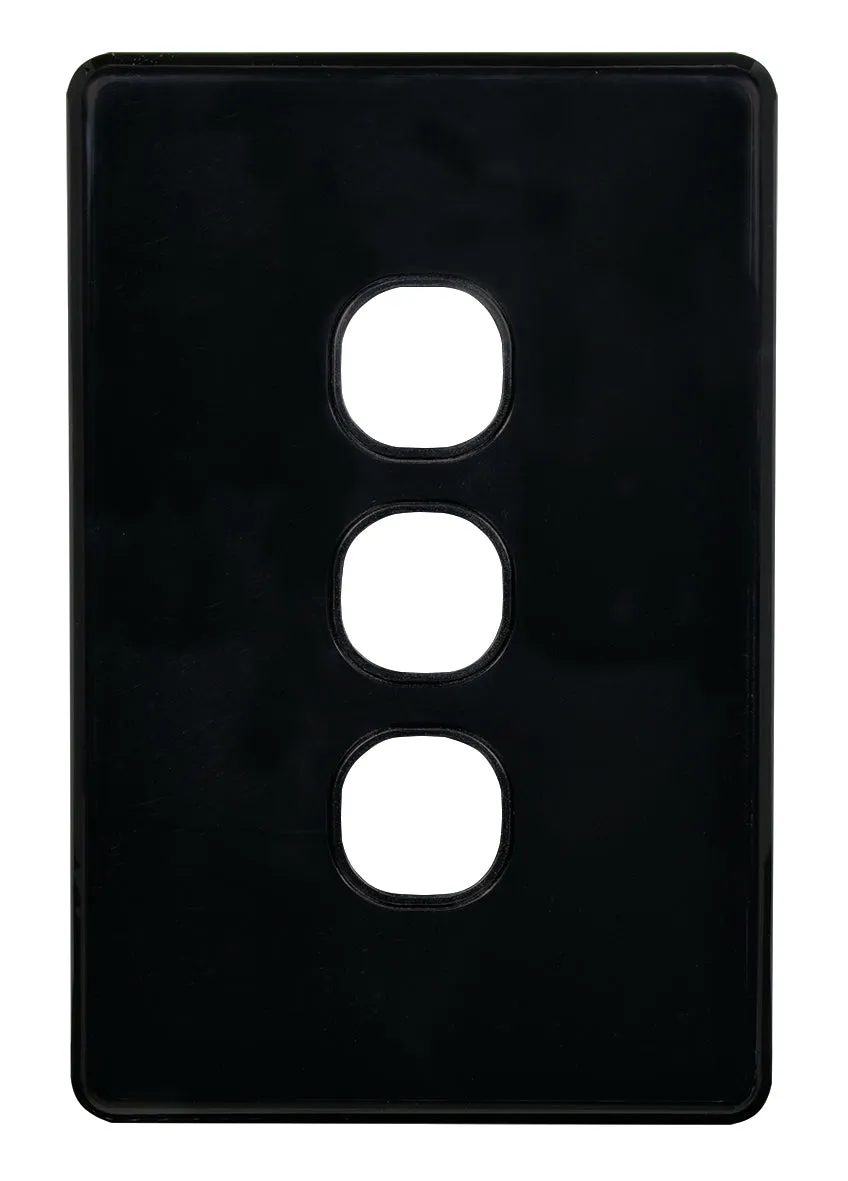 Flat Cat Slimline 3 Gang Grid And Plate Assembly