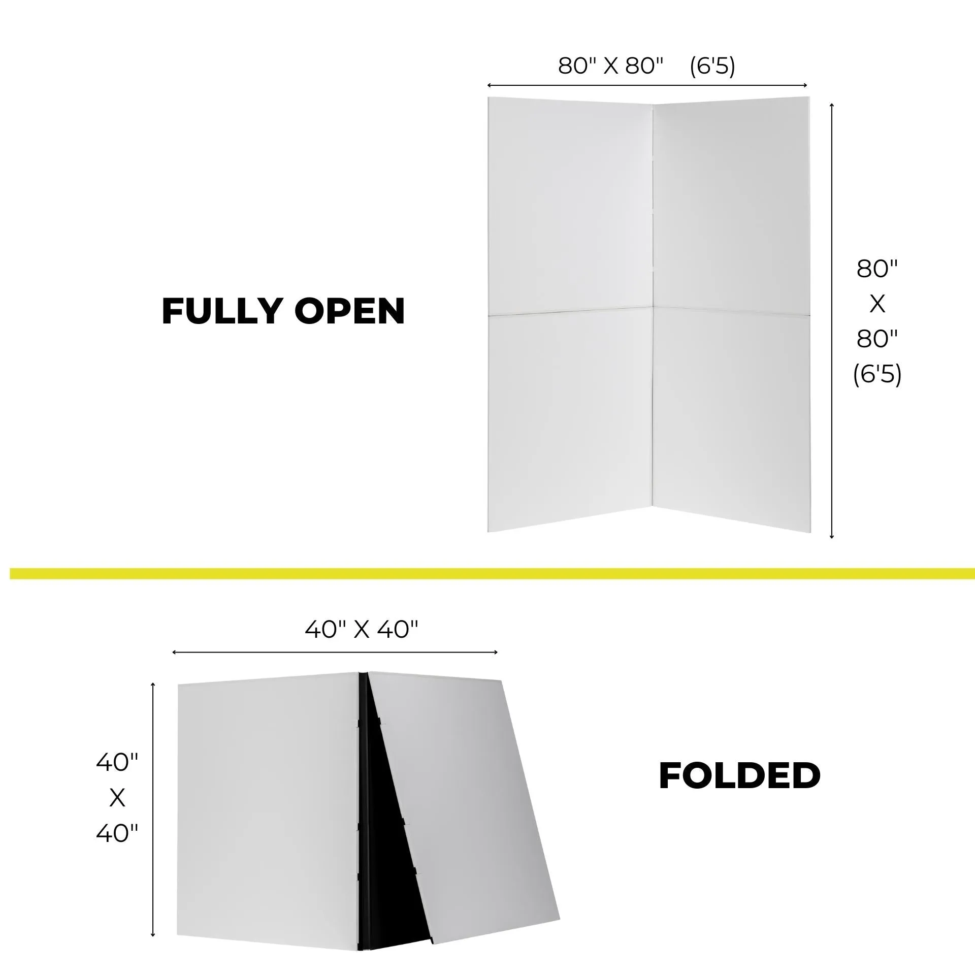 Foldable V-Flat - Black/White (original) - Set of 2