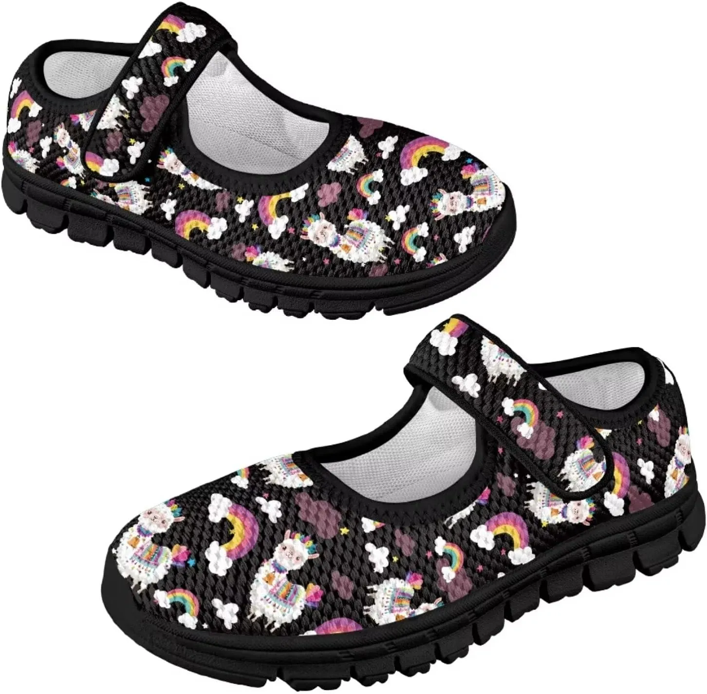 Forchrinse Girl's Classic Mary Jane Flats Cat Daisy Print School Uniform Shoes Cute Dress Shoes Lightweight Girl Walking Shoes for School 11-2.5